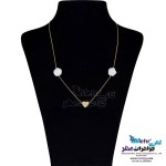 گردنبند طلا - طرح قلب و گل
