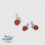 نیم ست طلا - آویز و گوشواره - طرح منحنی