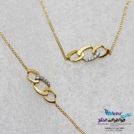 نیم ست طلا - گردنبند و دستبند - طرح کارتیه