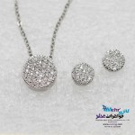 نیم ست طلا - آویز و گوشواره - طرح هندسی