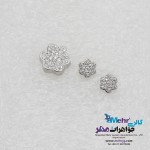 نیم ست طلا - آویز و گوشواره - طرح گل