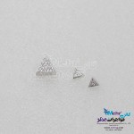 نیم ست طلا - آویز و گوشواره - طرح هندسی