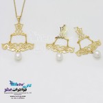 نیم ست طلا - آویز و گوشواره - طرح کالسکه
