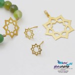 سرویس طلا - آویز و گوشواره و دستبند - طرح شمسه