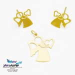 نیم ست طلا - آویز و گوشواره - طرح فرشته و قلب