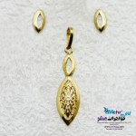 نیم ست طلا - آویز و گوشواره - طرح چشم