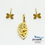 نیم ست طلا - آویز و گوشواره - طرح پروانه
