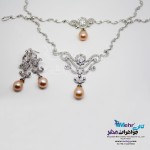 سرویس جواهر - گردنبند و گوشواره و دستبند - طرح موج