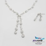 نیم ست طلا - گردنبند و گوشواره - طرح گل مارکیز