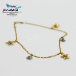 دستبند طلا - طرح گل سرو تاک