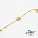 دستبند طلا - طرح گل پریوش