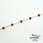 دستبند طلا و سنگ - طرح سنگ عقیق