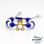دستبند طلا و سنگ - طرح خرس مهربان