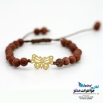 دستبند طلا و سنگ - طرح پروانه