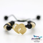دستبند طلا و سنگ - طرح قلب