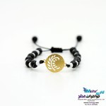 دستبند طلا و سنگ - طرح گندم
