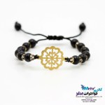 دستبند طلا و سنگ - طرح گل