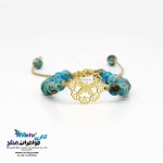 دستبند طلا و سنگ - طرح پروانه
