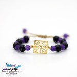 دستبند طلا و سنگ - طرح اسپیرال