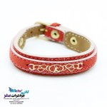 دستبند طلا و چرم - طرح پرش شادی
