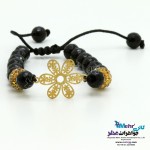 دستبند طلا و سنگ - طرح گل یاسمن