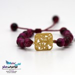 دستبند طلا و سنگ - طرح گل‌های یاسمن