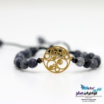 دستبند طلا و سنگ - طرح هندسی