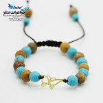 دستبند طلا و سنگ - طرح پروانه