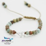 دستبند طلا و سنگ - طرح پروانه