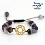 دستبند طلا و سنگ - طرح اسلیمی