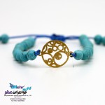 دستبند طلا و سنگ - طرح هندسی