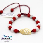 دستبند طلا و سنگ - طرح لاکپشت
