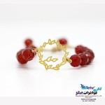 دستبند طلا و سنگ - طرح شاخه و برگ