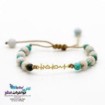 دستبند طلا و سنگ - طرح ضربان قلب