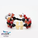 دستبند طلا و سنگ - طرح خانم و آقا