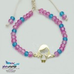 دستبند طلا و مهره - طرح دختر بچه