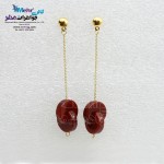 گوشواره طلا - سنگ عقیق
