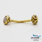 پیرسینگ طلا - طرح سنگ رنگی