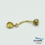 پیرسینگ طلا - طرح سنگ رنگی