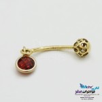 پیرسینگ طلا - طرح سنگ رنگی