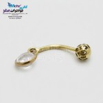 پیرسینگ طلا - طرح سنگ رنگی