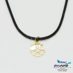 گردنبند طلا و چرم - طرح قلب