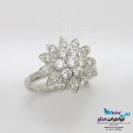 انگشتر جواهر - طرح گل