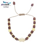 دستبند طلا و سنگ - طرح تاج