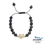 دستبند طلا و سنگ - طرح جغد