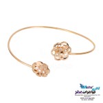 دستبند النگویی طلا - طرح گل