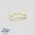 گردنبند اسم طلا - طرح مریم و محسن