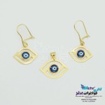 نیم ست طلا - آویز و گوشواره - طرح چشم