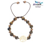 دستبند طلا و سنگ - طرح درخت