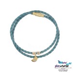 دستبند طلا و چرم - طرح جوجه